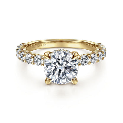Gabriel & Co. Round Semi-Mount Engagement Ring - Diamond Semi-Mount Rings