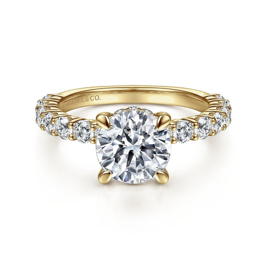 Gabriel & Co. Round Semi-Mount Engagement Ring