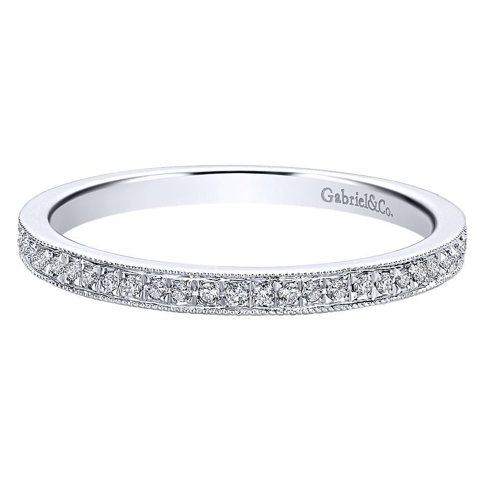 Gabriel & Co. White Gold Stackable Ring