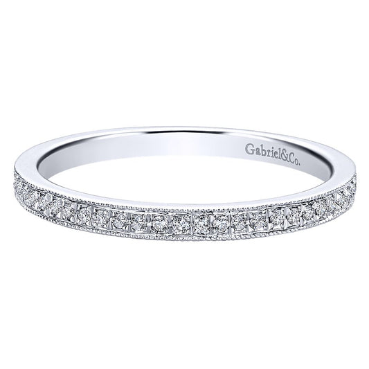 Gabriel & Co. White Gold Stackable Ring - Diamond Fashion Rings - Women's