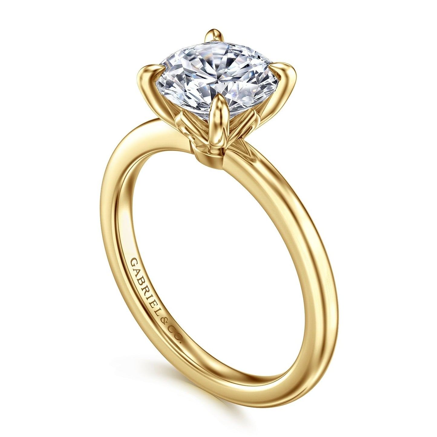 Gabriel & Co. Round Semi-Mount Engagement Ring
