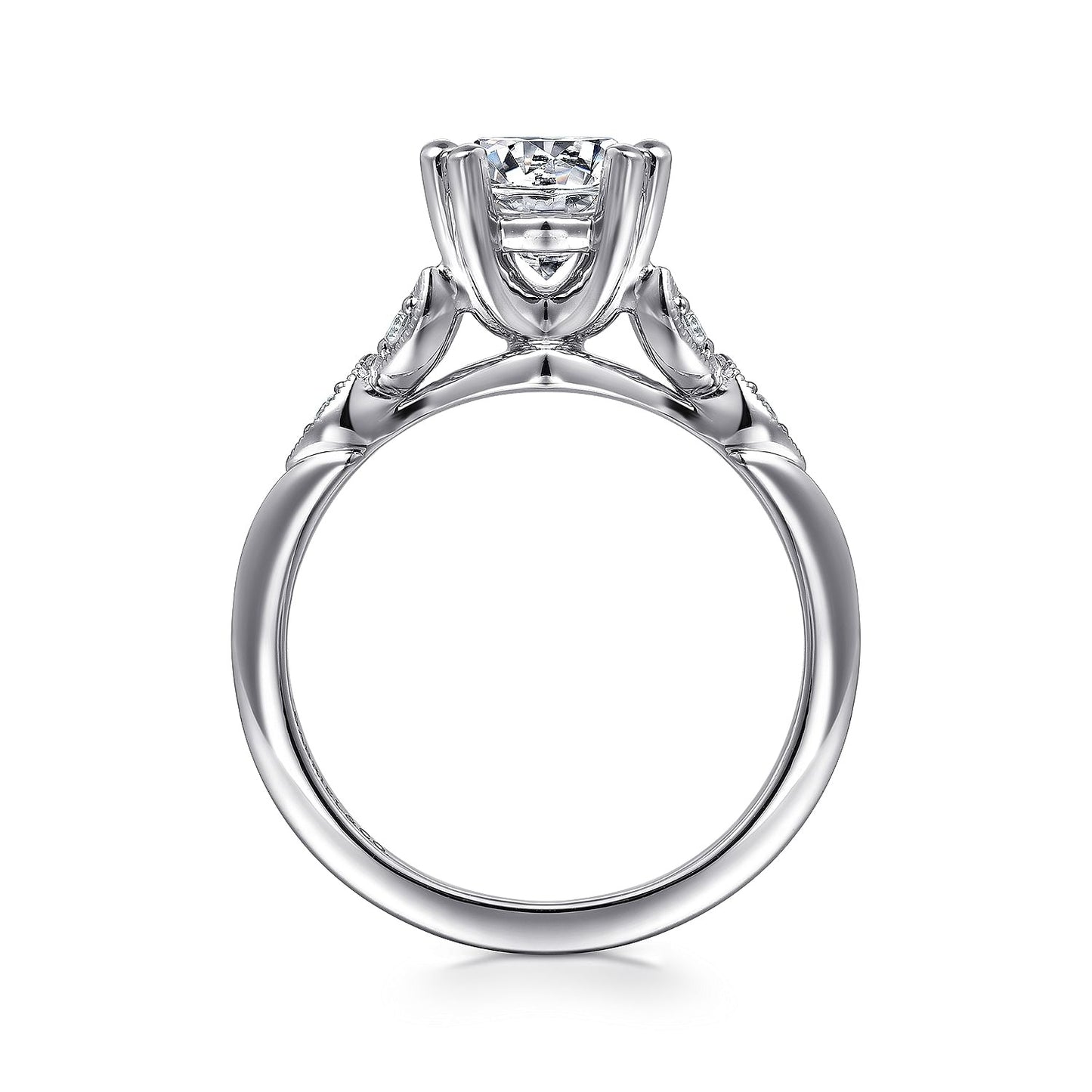 Gabriel & Co. Round Semi-Mount Engagement Ring - Diamond Semi-Mount Rings