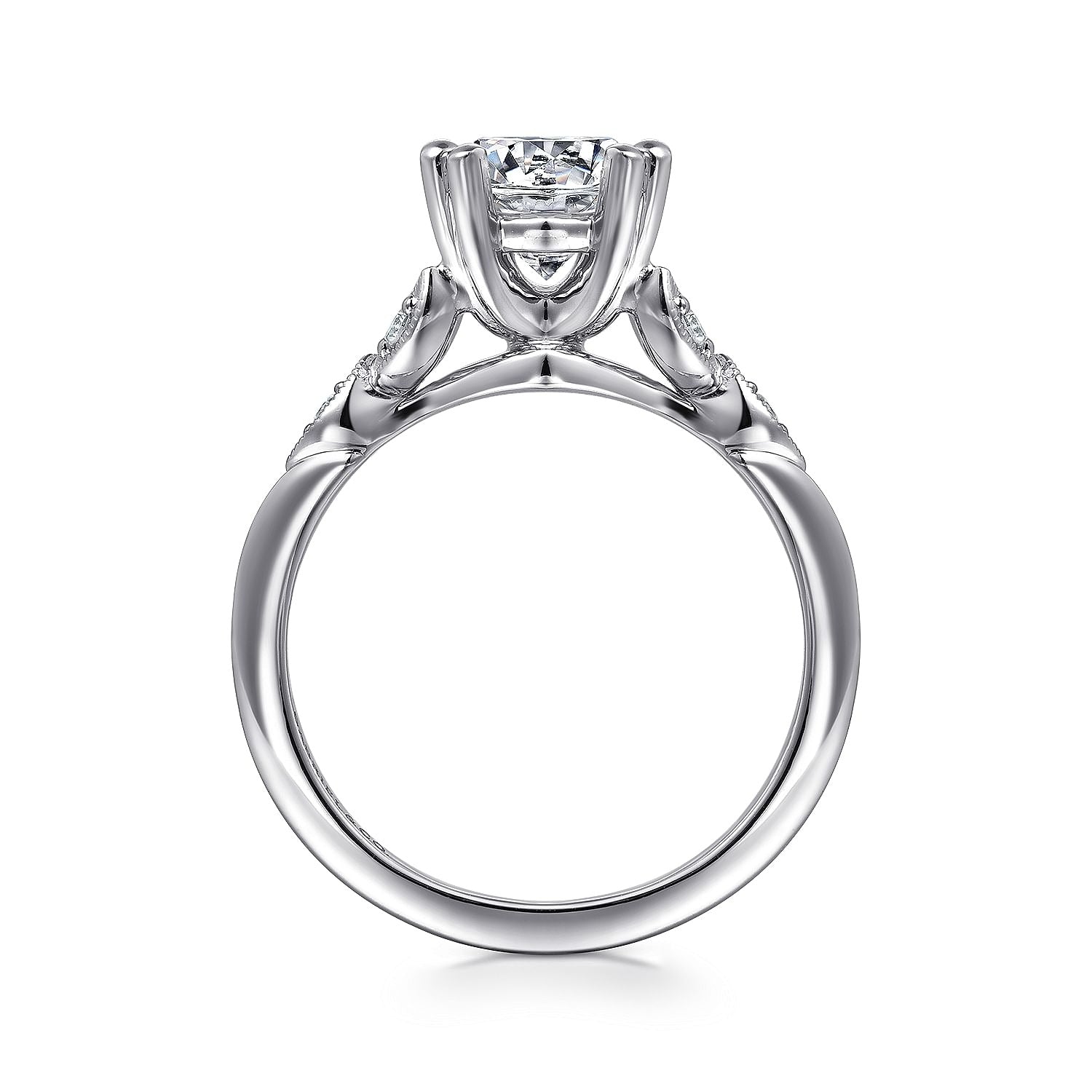 Gabriel & Co. Round Semi-Mount Engagement Ring - Diamond Semi-Mount Rings