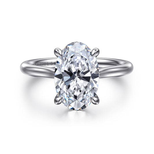 Gabriel & Co. Oval Semi-Mount Engagement Ring
