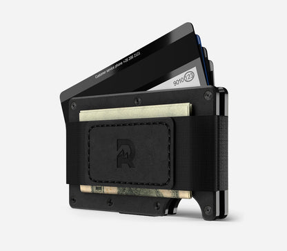 The Ridge Black Leather Wallet - William Henry Money Clip