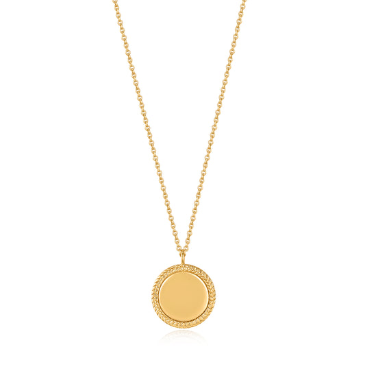 Ania Haie Rope Disc Necklace - Silver Necklace