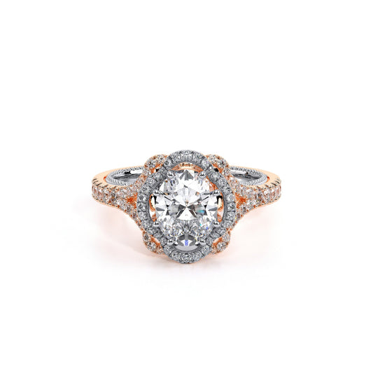Verragio Couture Collection Rose & White Gold Halo Engagement Ring