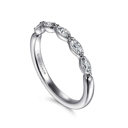 Gabriel & Co. Marquise Diamond Wedding Band - Diamond Wedding Bands - Women's