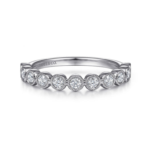 Gabriel & Co. White Gold Stackable Ring