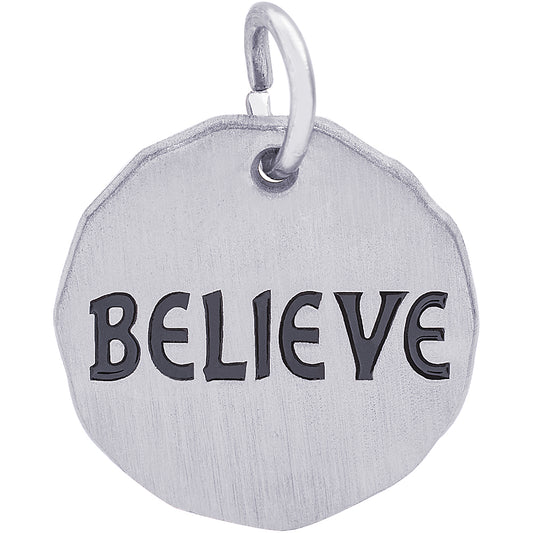 Rembrandt Believe Charm - Silver Charms