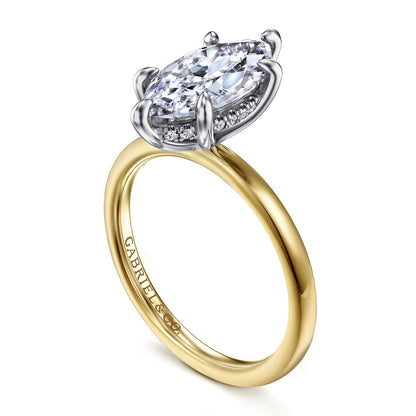Gabriel & Co. Marquise Semi-Mount Engagement Ring - Diamond Semi-Mount Rings