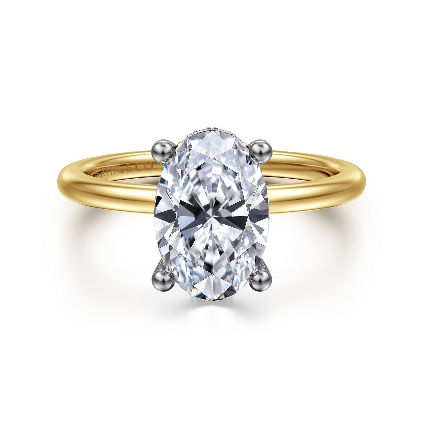 Gabriel & Co. Oval Semi-Mount Engagement Ring - Diamond Semi-Mount Rings