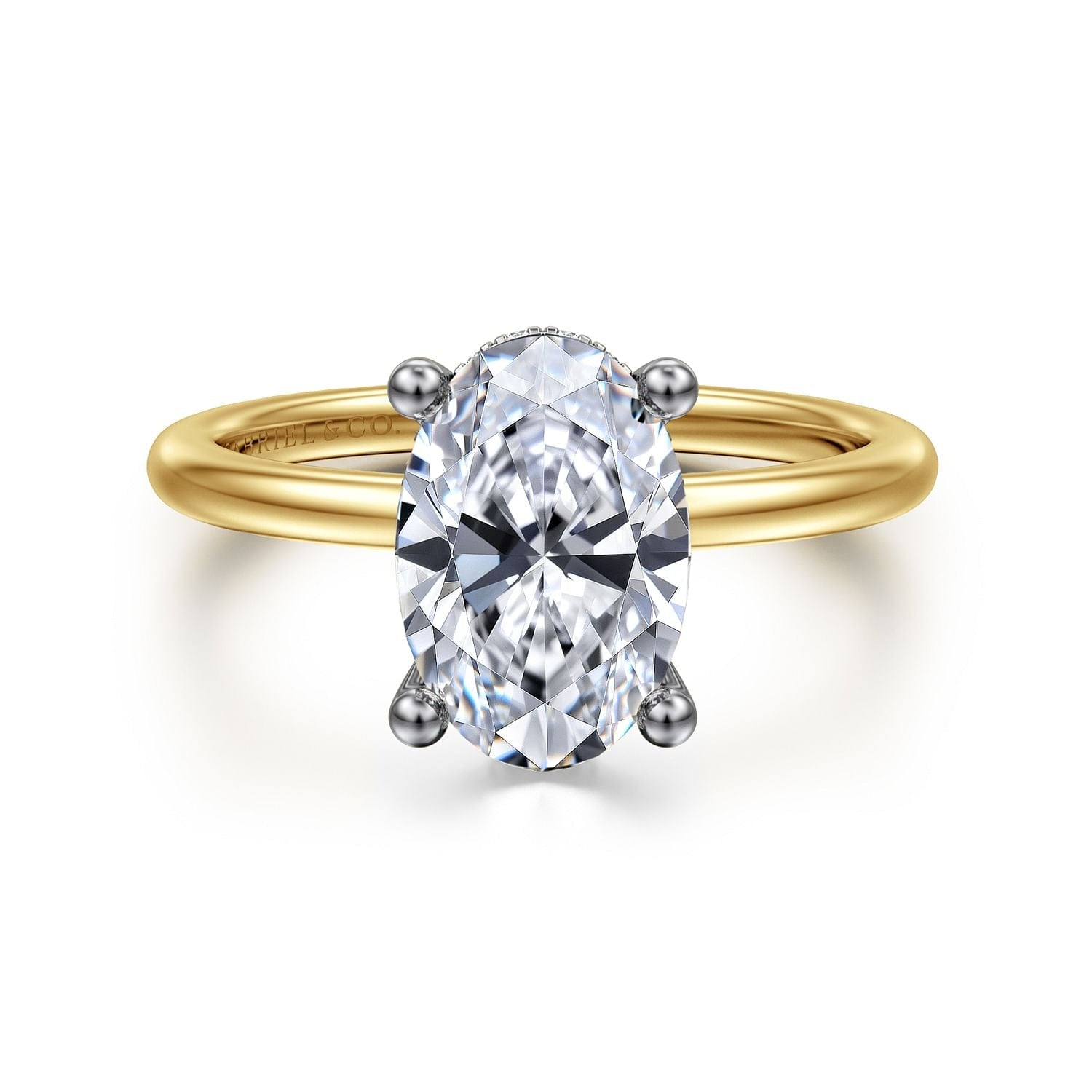 Gabriel & Co. Oval Semi-Mount Engagement Ring - Diamond Semi-Mount Rings