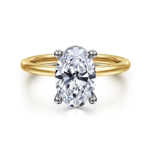 Gabriel & Co. Oval Semi-Mount Engagement Ring
