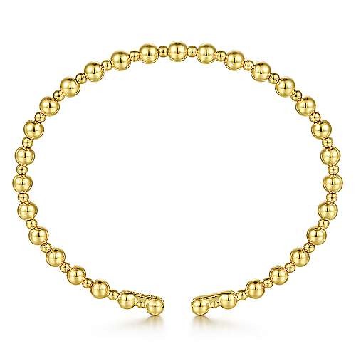 Gabriel & Co Yellow Gold Bujukan Open Bangle - Gold Bracelets