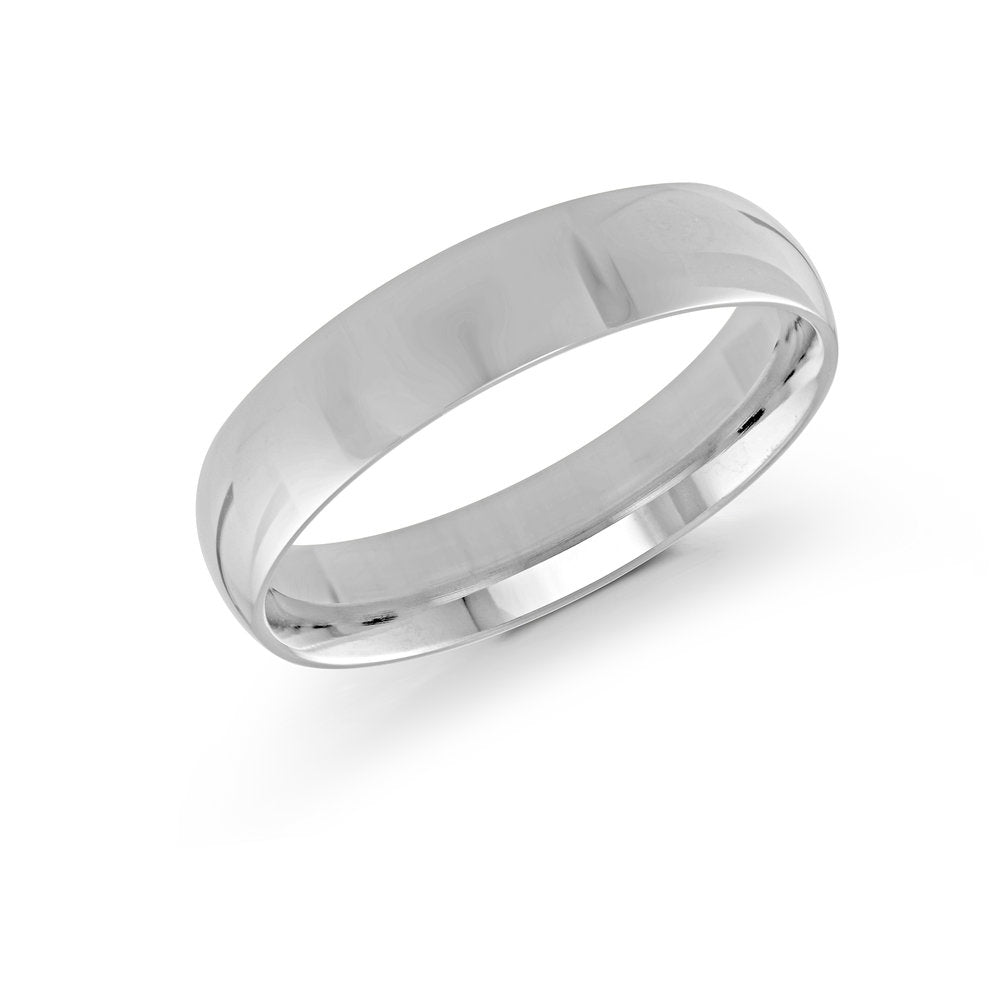 14K White Gold 5MM Wedding Band