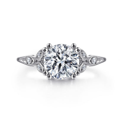 Gabriel & Co. Round Semi-Mount Engagement Ring - Diamond Semi-Mount Rings