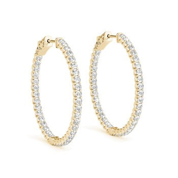 Yellow Gold Diamond Earrings
