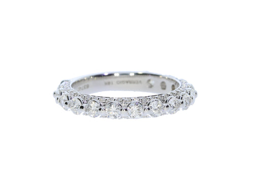 Ladies Verragio Couture 14 Karat White Gold Diamond Wedding Band