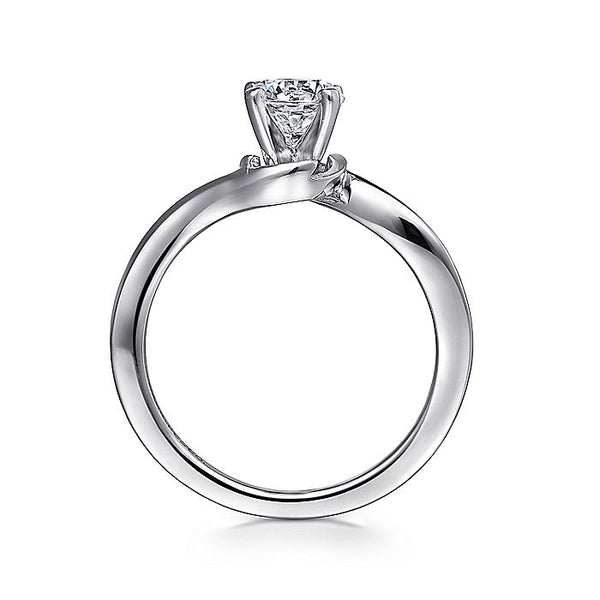 Gabriel & Co. 14 Karat White Gold Round Semi-Mount Engagement Ring