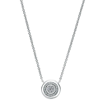 Gabriel & Co Sterling Silver Diamond Pendant Necklace