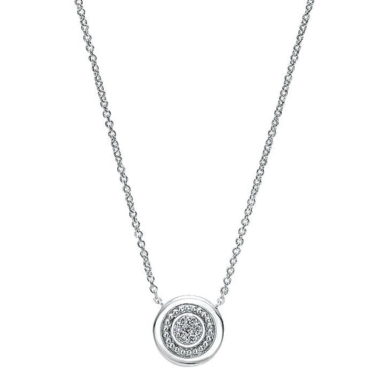 Gabriel & Co Sterling Silver Diamond Pendant Necklace