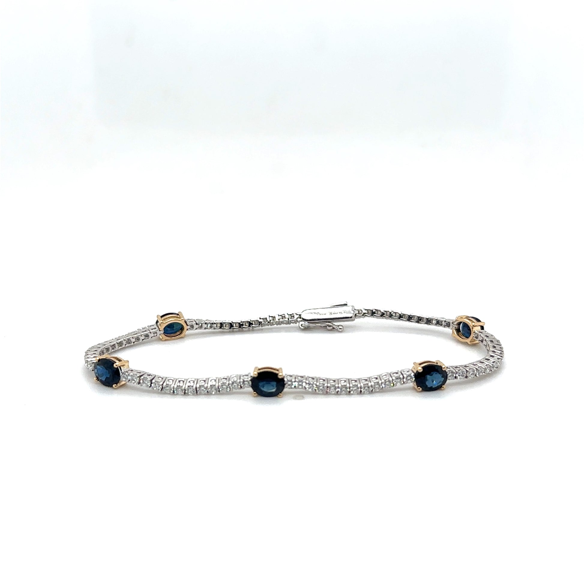 Sapphire and Diamond Tennis Bracelet - Colored Stone Bracelets