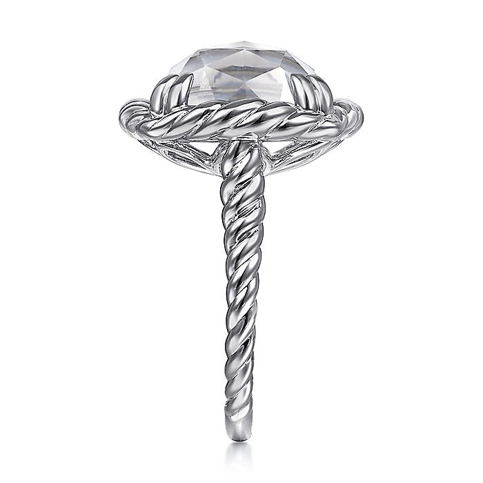 Gabriel & Co Sterling Silver Rock Crystal and White MOP Ring - Colored Stone Rings - Women's