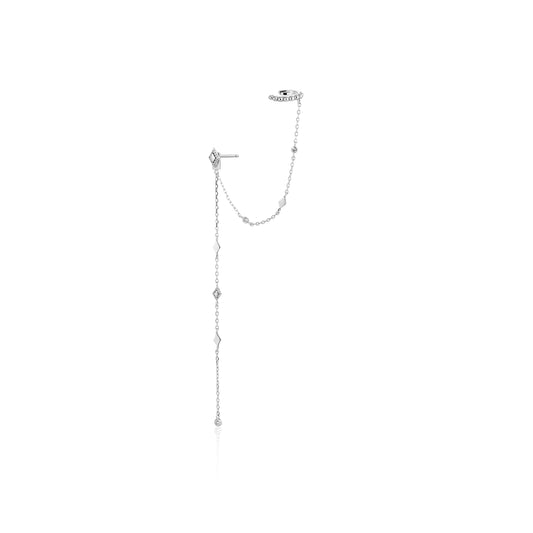 Ania Haie Silver Bohemia Stud Ear Cuff - Silver Earrings
