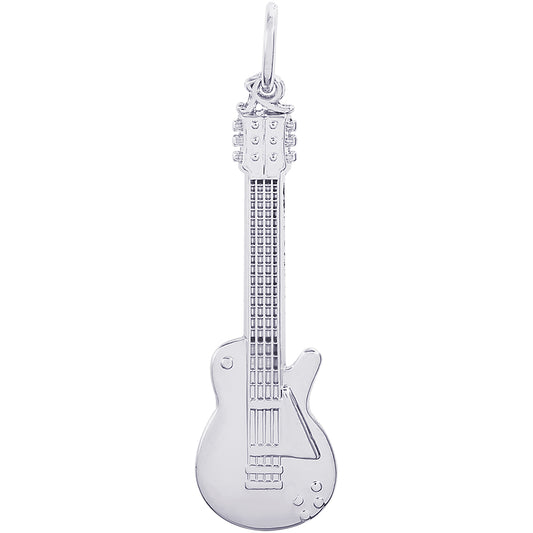 Rembrandt Electric Guitar Charm - Silver Charms