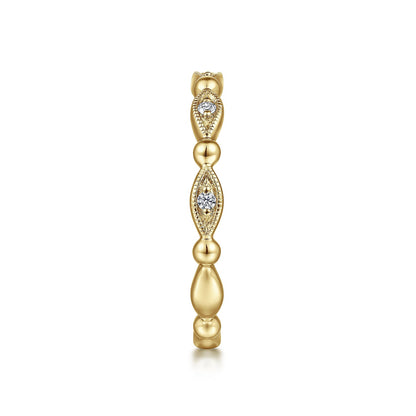 Gabriel & Co. Yellow Gold Stackable Band