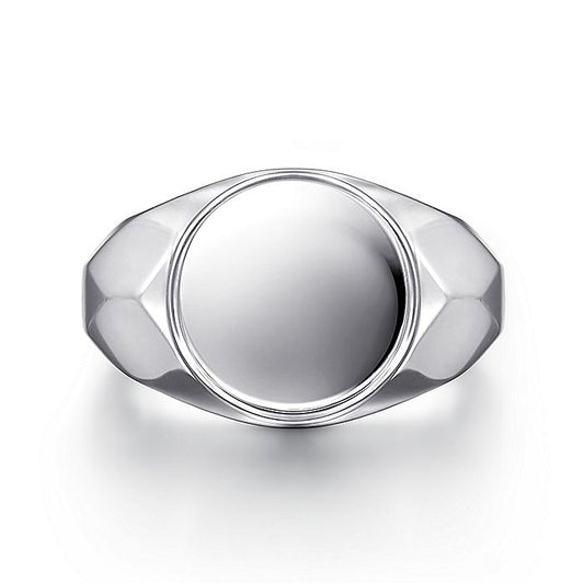 Gabriel & Co Sterling Silver Signet Ring