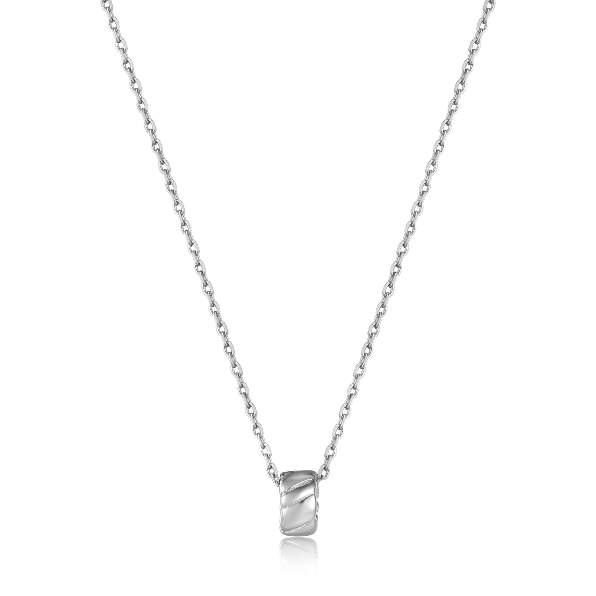 Ania Haie Silver Smooth Twist Pendant Necklace - Silver Necklace