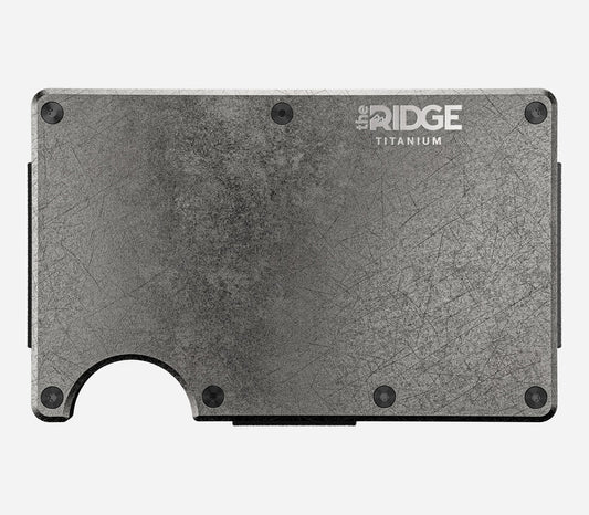Ridge Wallet - Stonewashed Titanium - Money Clip - William Henry Money Clip