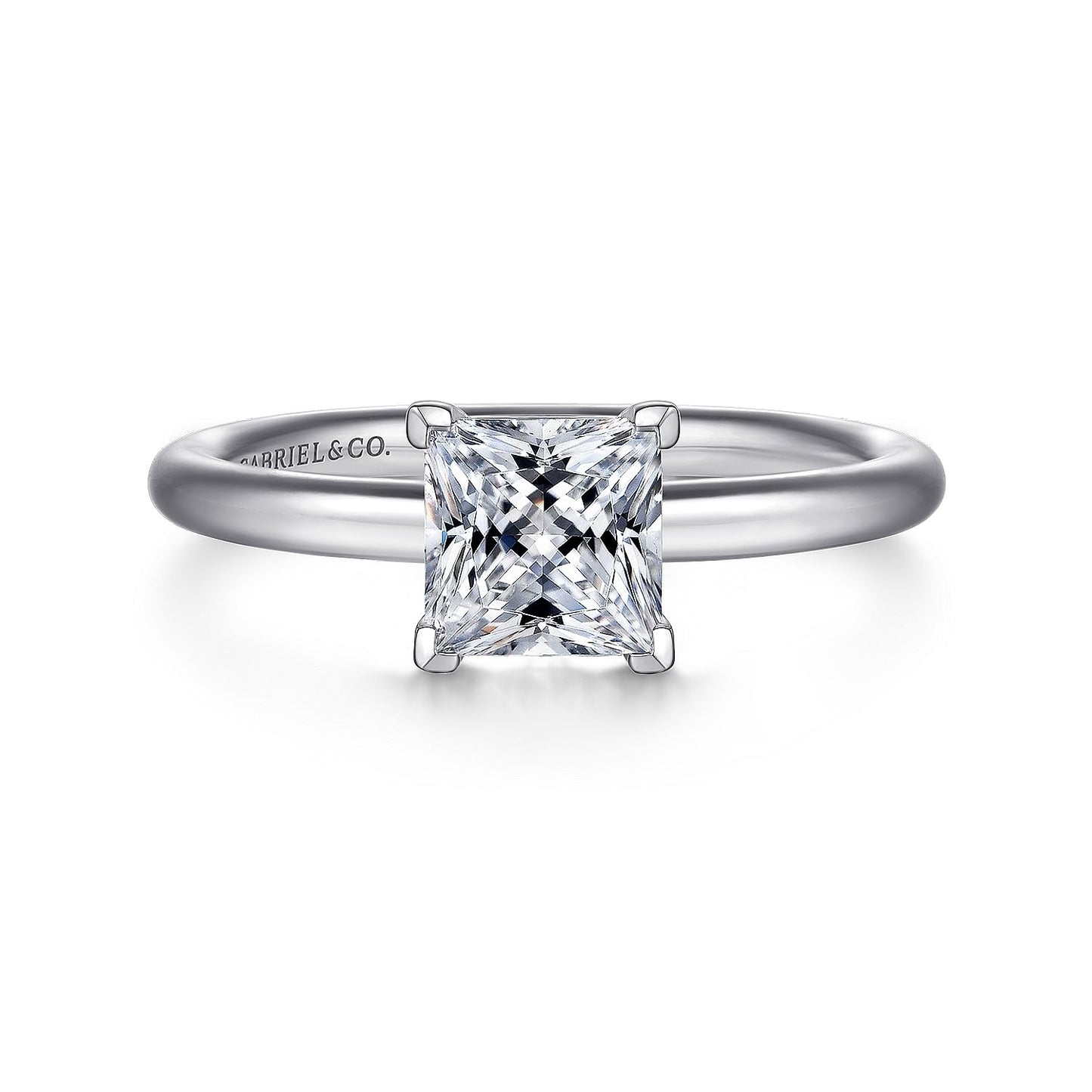 Gabriel & Co. Princess Cut Semi-Mount Engagement Ring - Gold Remounts