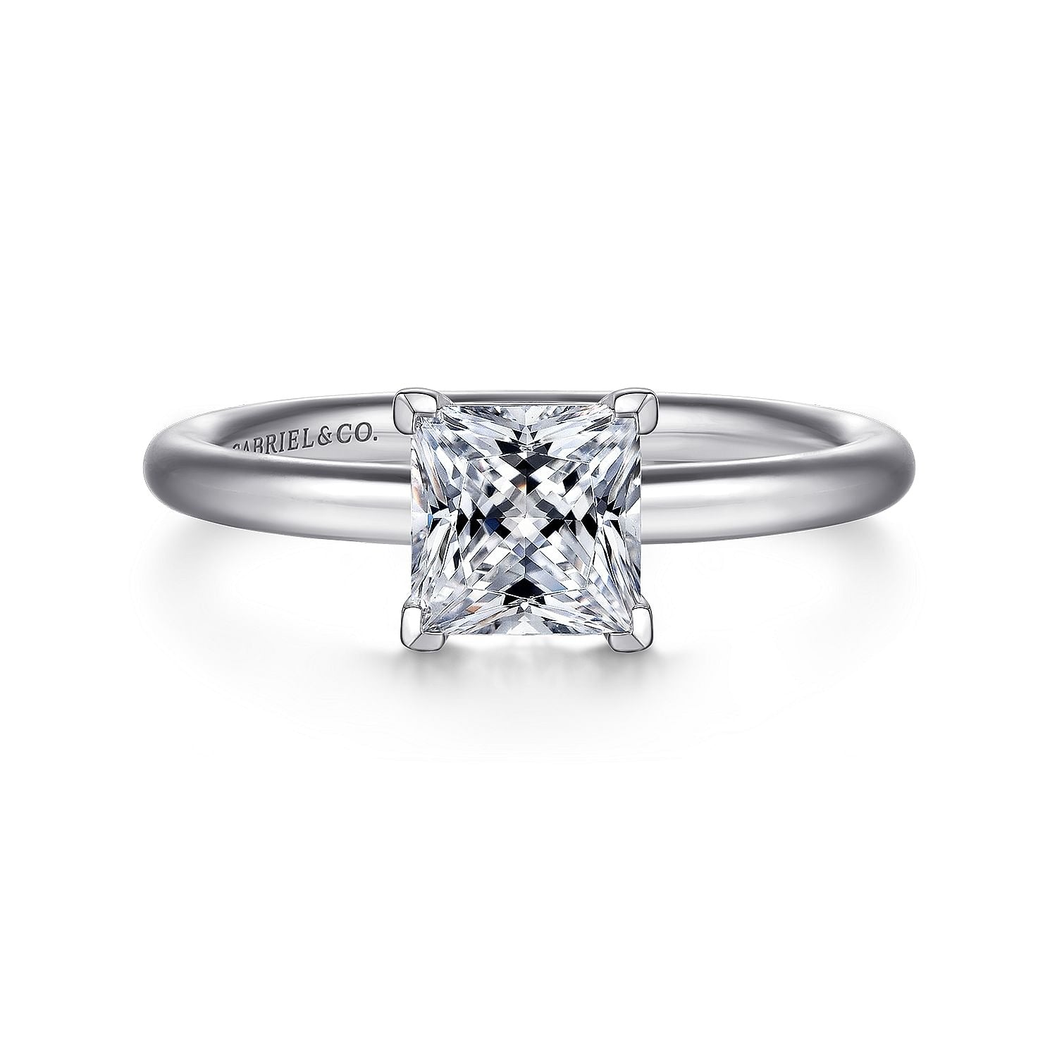 Gabriel & Co. Princess Cut Semi-Mount Engagement Ring - Gold Remounts