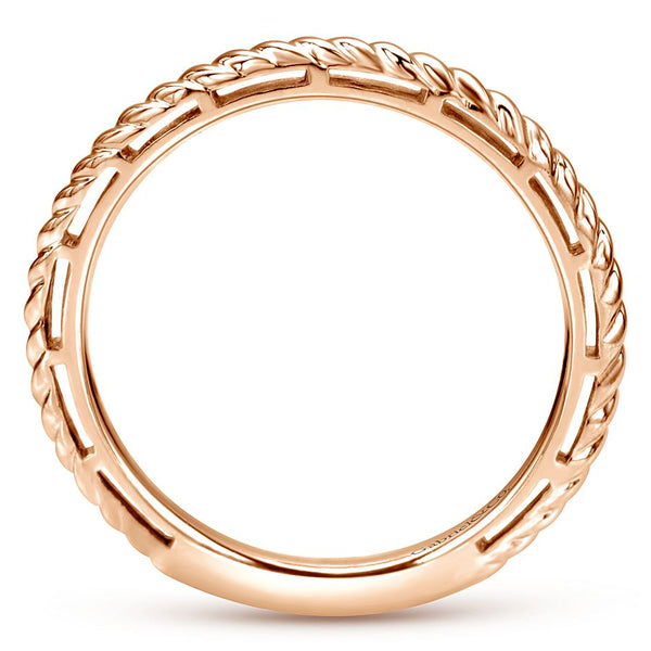 Gabriel & Co. Rose Gold Twisted Rope Stackable Ring