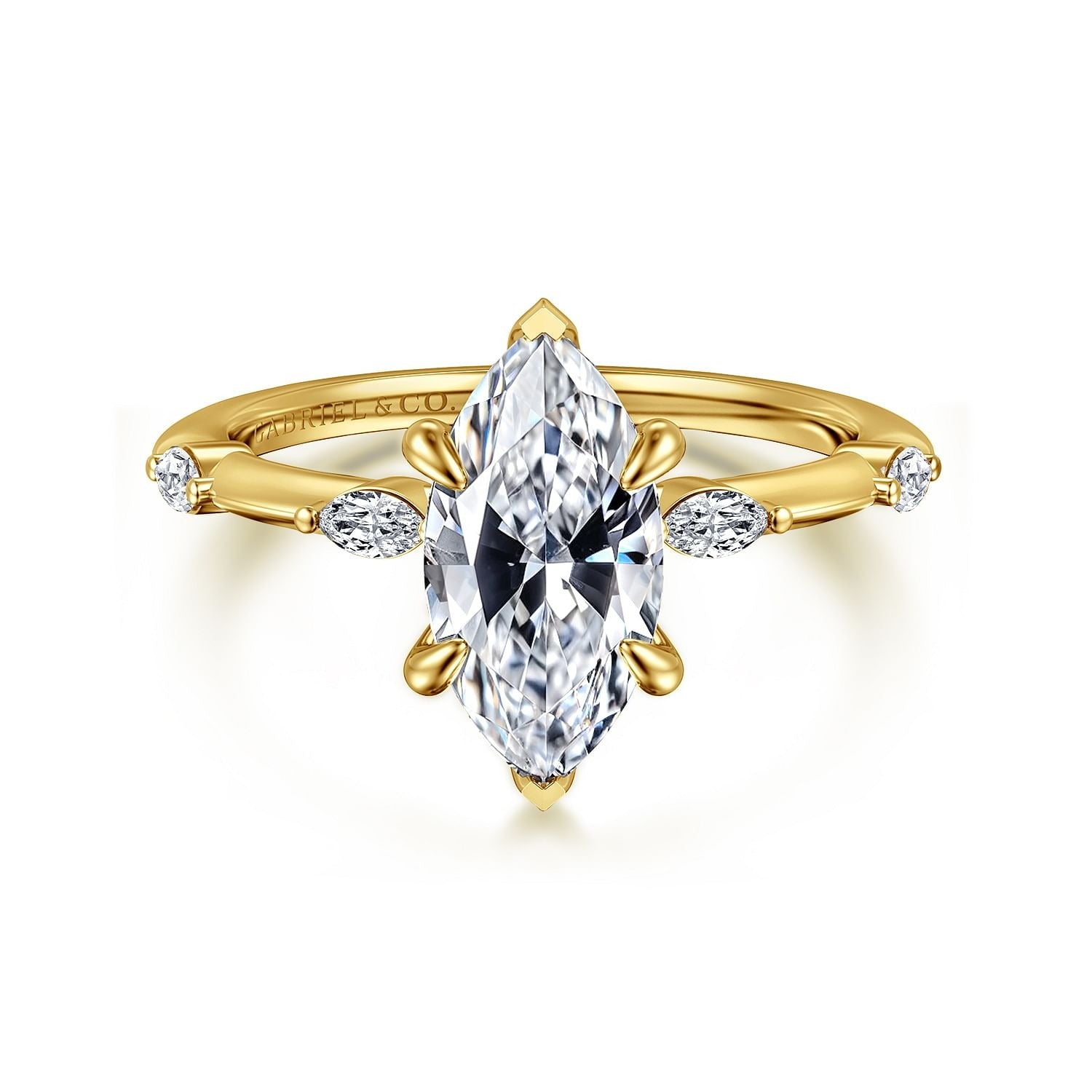 Gabriel & Co. Marquise Semi-Mount Engagement Ring - Diamond Semi-Mount Rings
