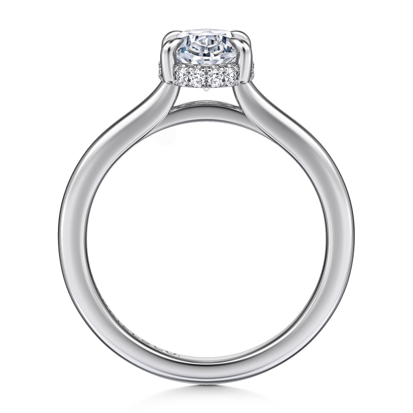 Gabriel & Co. Oval Semi-Mount Engagement Ring - Diamond Semi-Mount Rings