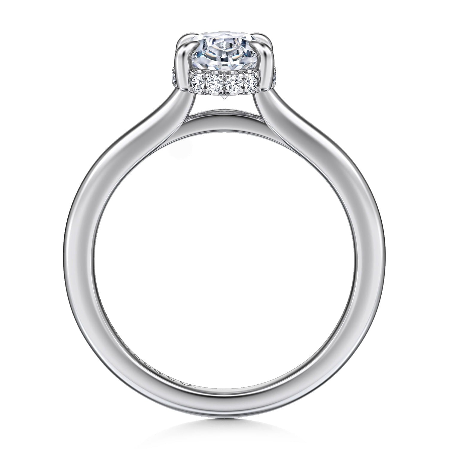 Gabriel & Co. Oval Semi-Mount Engagement Ring - Diamond Semi-Mount Rings