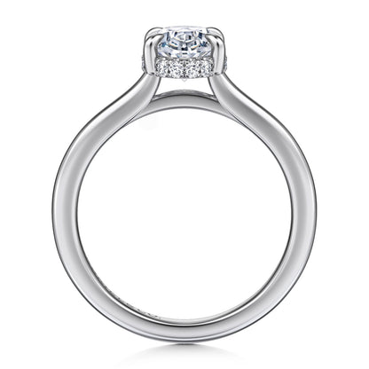 Gabriel & Co. Oval Semi-Mount Engagement Ring - Diamond Semi-Mount Rings