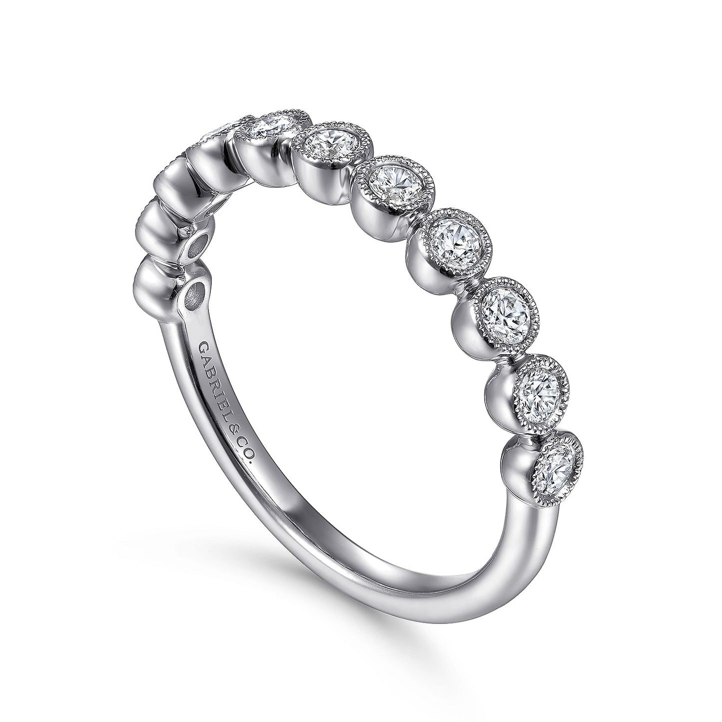 Gabriel & Co. White Gold Stackable Ring