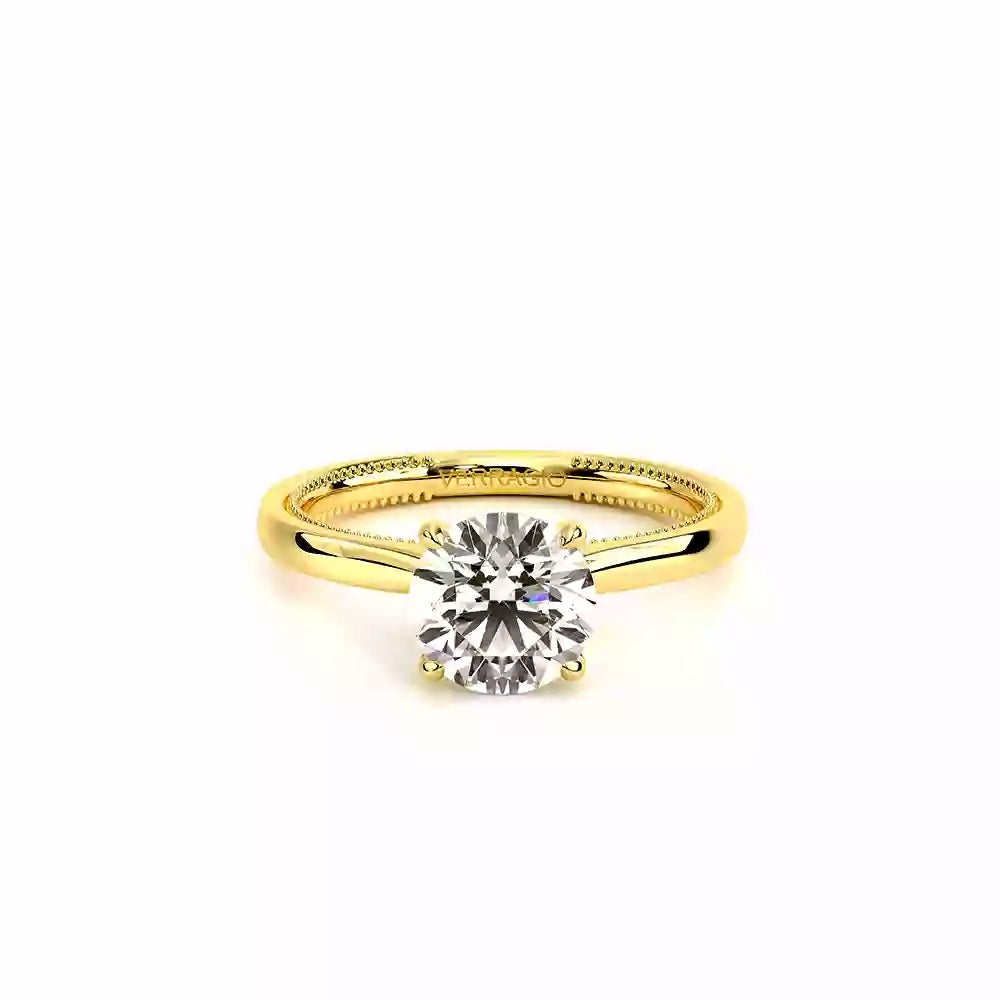 Verragio Renaissance Yellow Round Semi-Mount Polished Engagement Ring