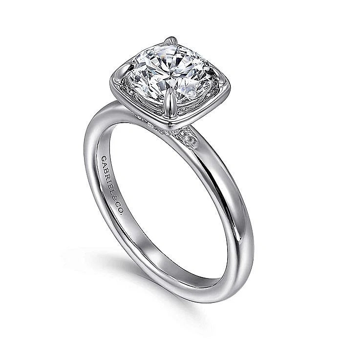 Gabriel & Co. White Gold Round Semi-Mount Engagement Ring - Diamond Semi-Mount Rings