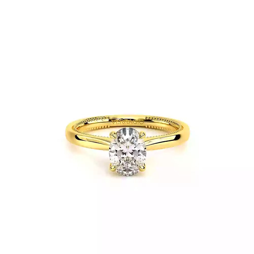 Verragio Yellow Gold Renaissance Oval Semi-Mount Polished Engagement Ring