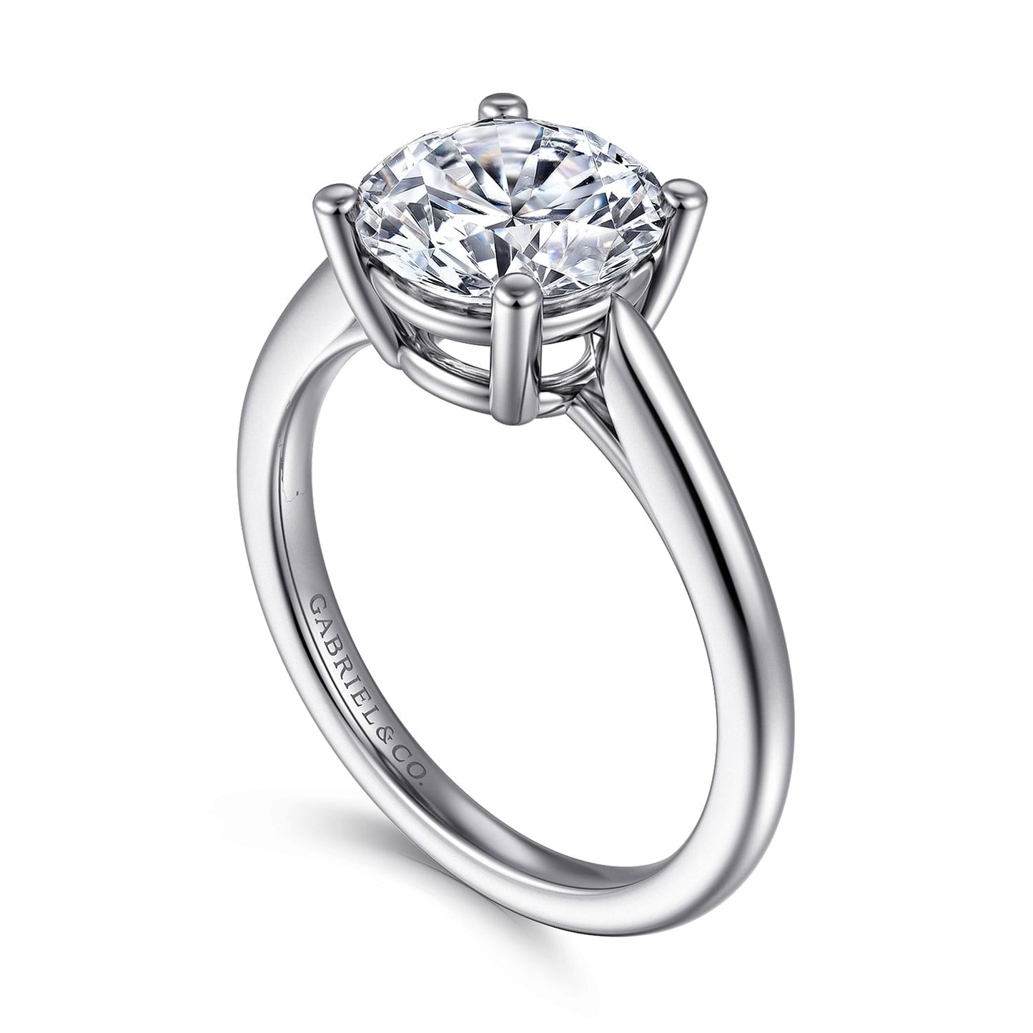 Gabriel & Co. Round Semi-Mount Engagement Ring - Diamond Semi-Mount Rings