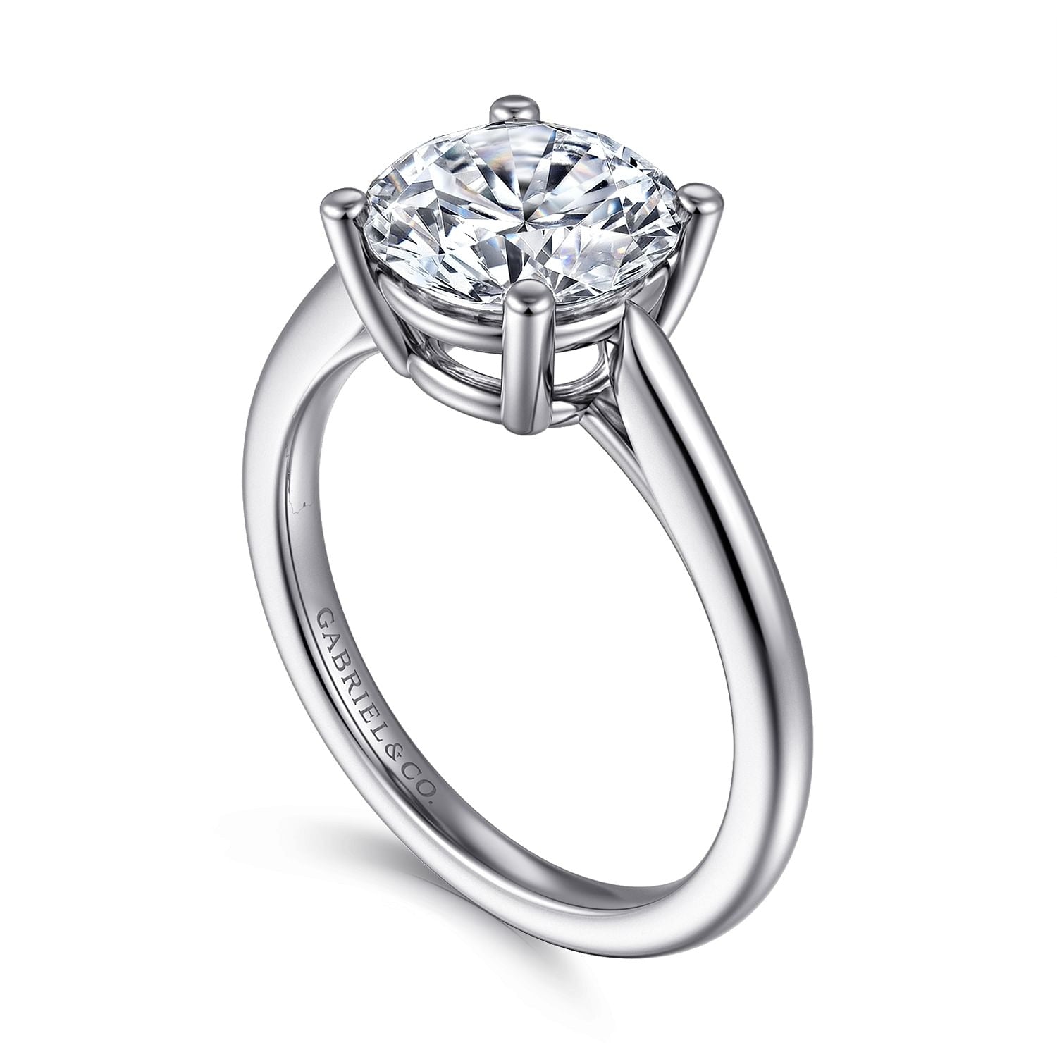 Gabriel & Co. Round Semi-Mount Engagement Ring - Diamond Semi-Mount Rings