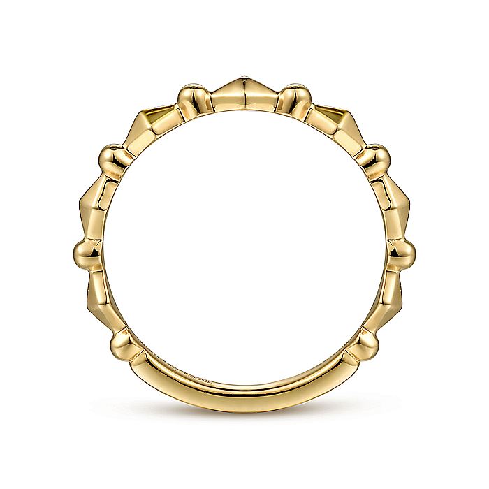 Gabriel & Co. Yellow Gold Geometric Station Ring - Gold Fashion Rings - Women's