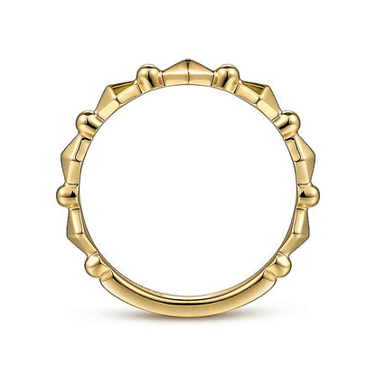 Gabriel & Co. Yellow Gold Geometric Station Ring - Gold Fashion Rings - Women's