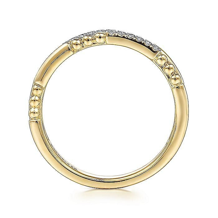 Gabriel & Co. Yellow Gold Double Row Band